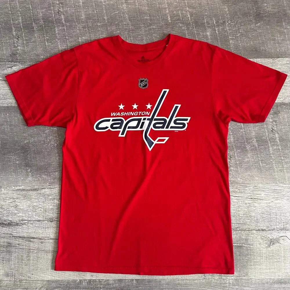 Adidas NHL Washington Capitals Braden Holtby #70 T-Shirt Mens L Red Short Sleeve